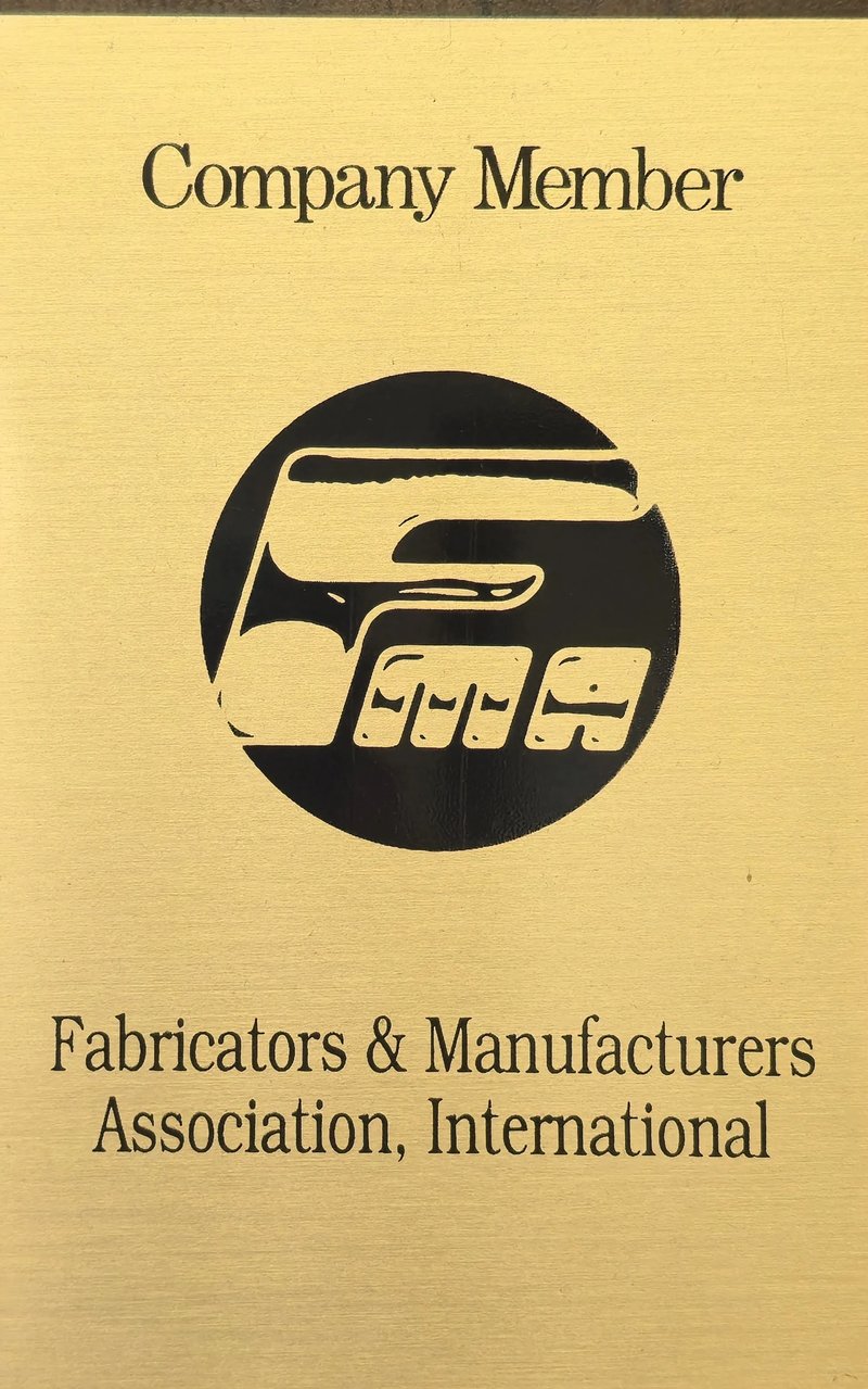 Company member plaque, Fabricators & Manufacturers Association, International